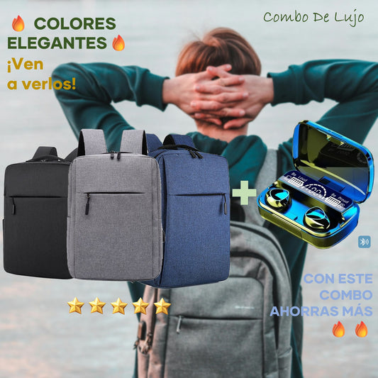 COMBO DE LUJO MALETA DELUXE + AUDIFONOS PREMIUM